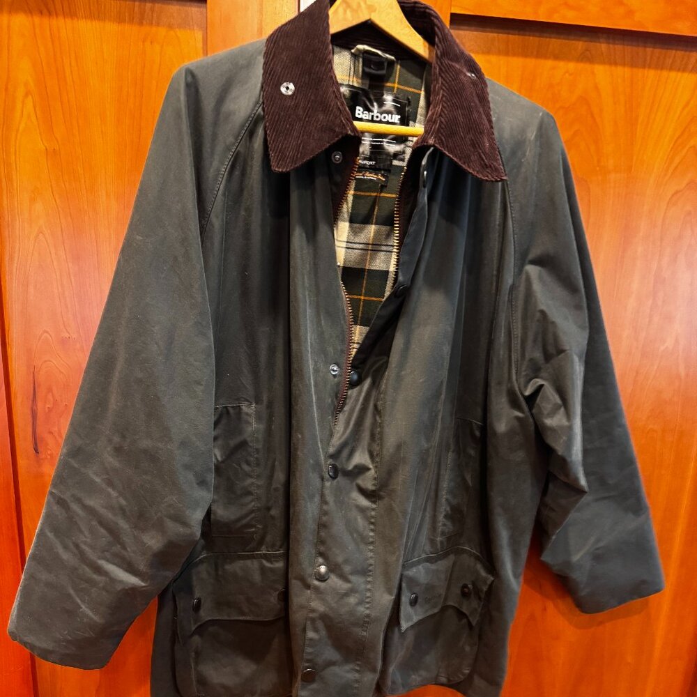 Barbour Classic Beaufort Jacket, Size 52, Olive Green